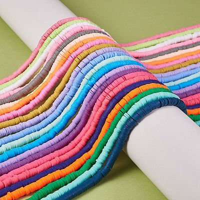 35 Strands 35 Style Handmade Polymer Clay Beads Strands CLAY-SZ0001-78-1