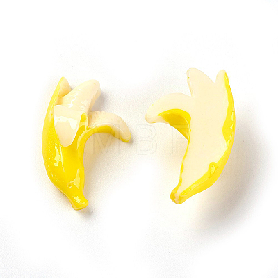 Banana Resin Cabochons X-CRES-R175-18-1