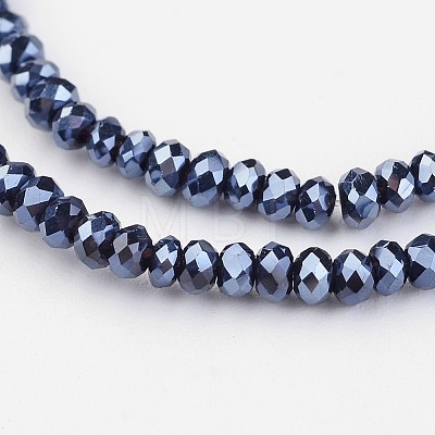 Electroplate Glass Beads Strands EGLA-P018-2mm-F03-1