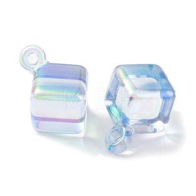 Transparent Acrylic Pendant with AB Color Plated MACR-D059-05-1