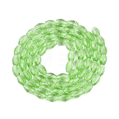 Transparent Glass Beads Strands EGLA-A037-T6x8mm-D02-1