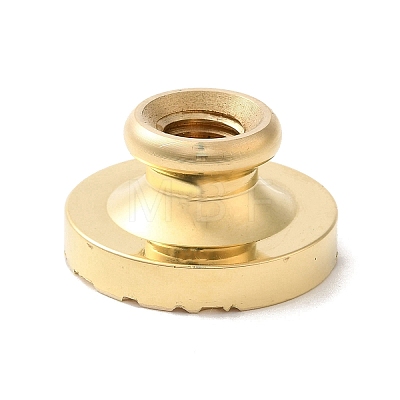 Golden Plated Round Shaped Wax Seal Brass Stamp Head STAM-K001-07G-02-1