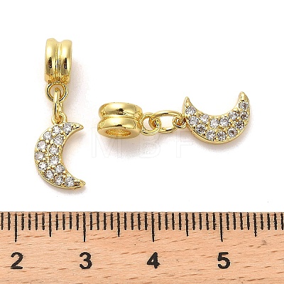 Rack Plating Brass Micro Pave Cubic Zirconia Charms KK-S398-01C-1