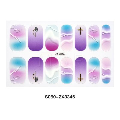 Full Cover Nombre Nail Stickers MRMJ-S060-ZX3346-1