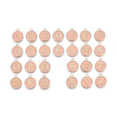 Initial Letter A~Z Alphabet Enamel Charms ENAM-Q437-04-1