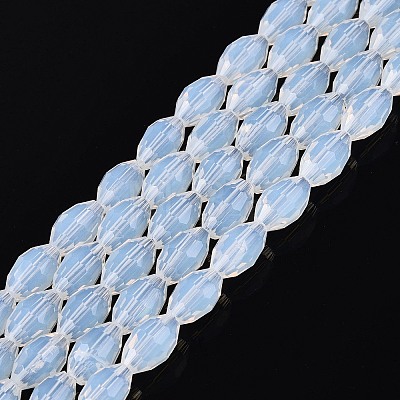 Imitation Jade Glass Beads Strands GLAA-N071-01A-B02-1