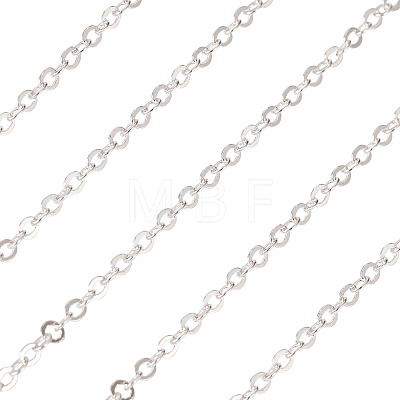 Brass Coated Iron Flat Cable Chains CH-TAC0007-01S-1