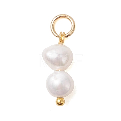3Pcs Natural Cultured Freshwater Pearl Potato Pendants PALLOY-JF05105-01-1
