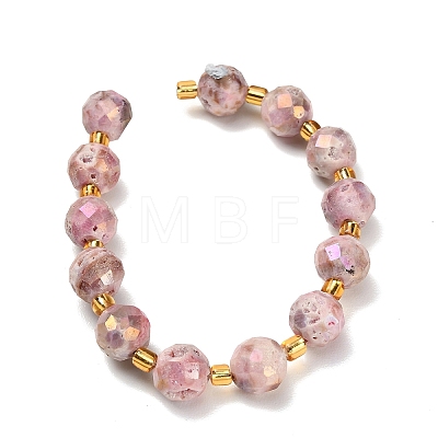 Electroplated Natural Druzy Geode Crystal Beads Strands G-F833-P01-10mm-01-1