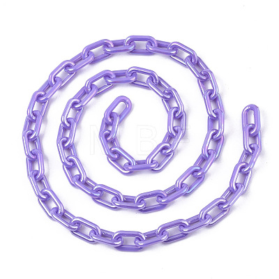 Acrylic Opaque Cable Chains PACR-N009-002E-1