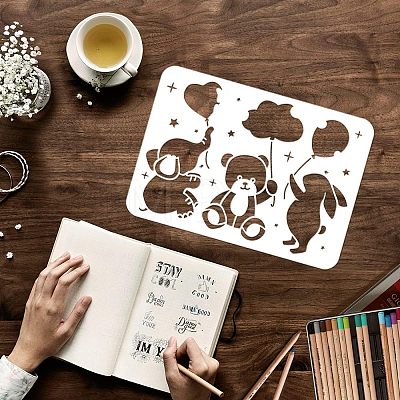 Plastic Reusable Drawing Painting Stencils Templates DIY-WH0202-270-1