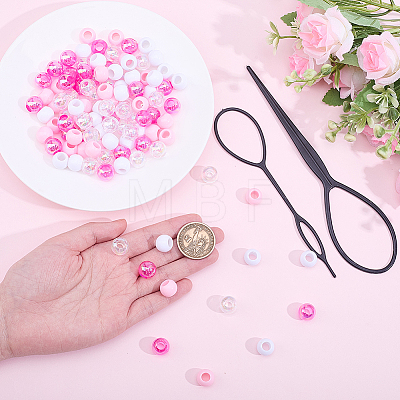 60Pcs 2 Colors Opaque Acrylic Beads DIY-PA0002-19C-1