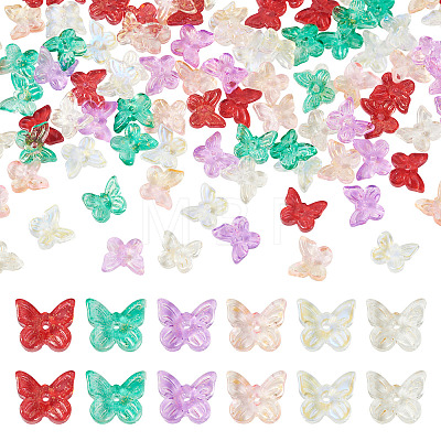 100Pcs 5 Colors Electroplate Glass Beads EGLA-TA0013-54-1