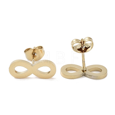 Vacuum Plating 304 Stainless Steel Stud Earrings for Women EJEW-A048-35G-1