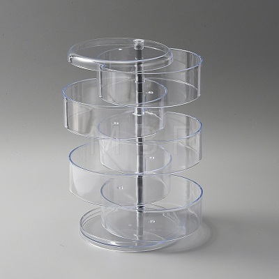 5-Layer Rotating Plastic Jewelry Storage Boxes AJEW-WH0258-621C-1