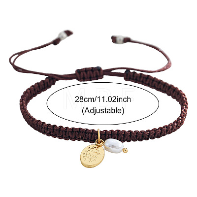 Brass & Imitation Pearl Charm Bracelets PJ9657-5-1