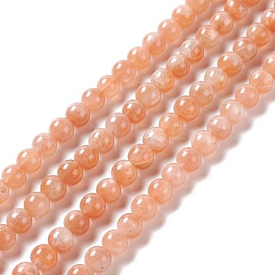 Natural Sunstone Beads Strands X-G-A205-28A-1