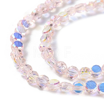 Transparent Electroplate Glass Beads Strands GLAA-Q099-A01-10-1