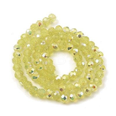 Baking Painted Transparent Glass Beads Strands DGLA-A034-J6mm-B05-1