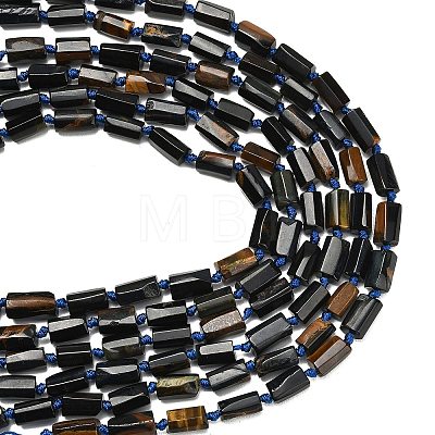Dyed Natural Blue Tiger Eye Beads Strands GG-CBA295D-01-1