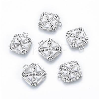 Non-Tarnish 304 Stainless Steel Pendant Rhinestone Settings STAS-N097-253P-1