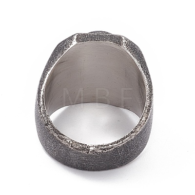 Skull 304 Stainless Steel Finger Ring RJEW-F137-02AS-1