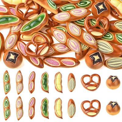 40Pcs Resin Cabochons RESI-CJZ0001-08-1