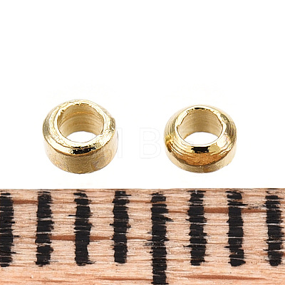 Brass Crimp Beads X-KK-O102-07G-1