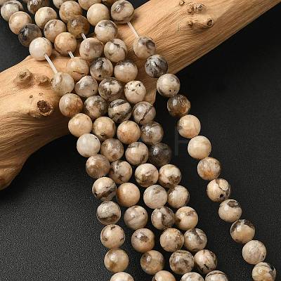 Natural Feldspar Beads Strands G-S259-26-6mm-1