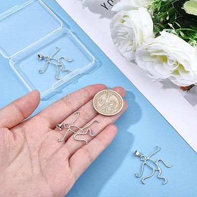 4Pcs Brass Pendant Cabochon Settings KK-WR0001-96B-P-1