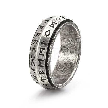 Rotatable Stainless Steel Finger Ring PW-WG27E87-31-1
