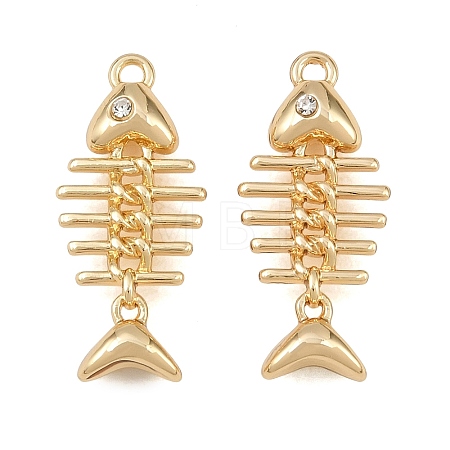 Rack Plating Alloy Rhinestone Pendants RB-CBAB71D-02G-1