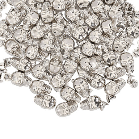 50Pcs Skull Alloy Rivets FIND-CA0011-72A-P-1