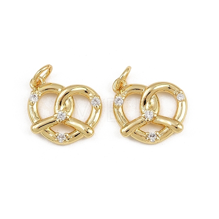 Brass Micro Pave Cubic Zirconia Pendants KK-A269-54G-1