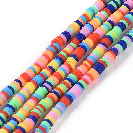 Handmade Polymer Clay Beads Strands CLAY-R089-3mm-017-1