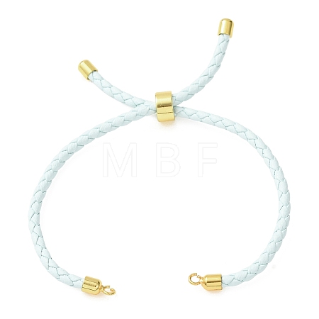 Adjustable Round Braided Microfiber Leather Cord Bracelet Making KK-CBAC260-01G-23-1