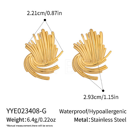 304 Stainless Steel Stud Earrings for Women AD5502-1-1