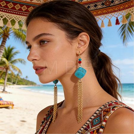 Handmade Iron Acrylic Dangle Earrings for Women GE3753-6-1