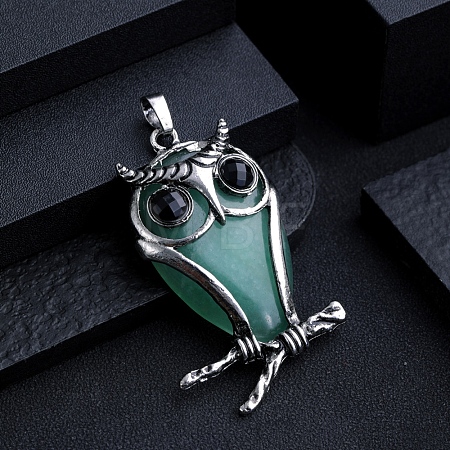Natural Green Aventurine Big Pendants PW-WG15898-07-1