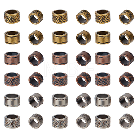 60Pcs 6 Style  Tibetan Style Alloy Spacer Beads FIND-AR0003-23-1