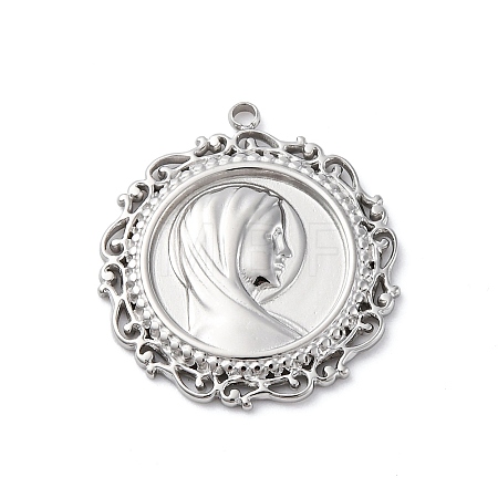304 Stainless Steel Pendants STAS-S163-06B-P-1