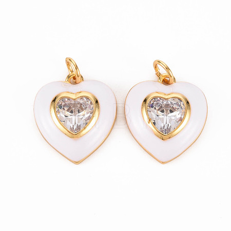 Brass Enamel Pendants KK-T013-15G-NF-1