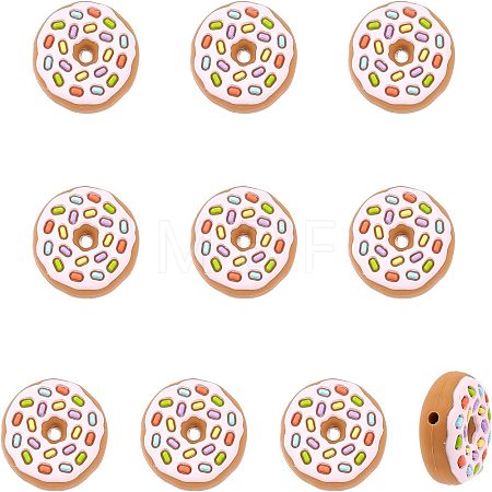 10Pcs Food Grade Eco-Friendly Silicone Focal Beads SIL-CA0001-44-1