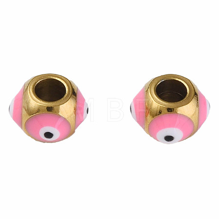 201 Stainless Steel Enamel Beads STAS-N087-59-04G-1