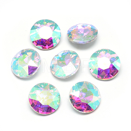 Pointed Back Glass Rhinestone Cabochons RGLA-T029-16mm-02-1