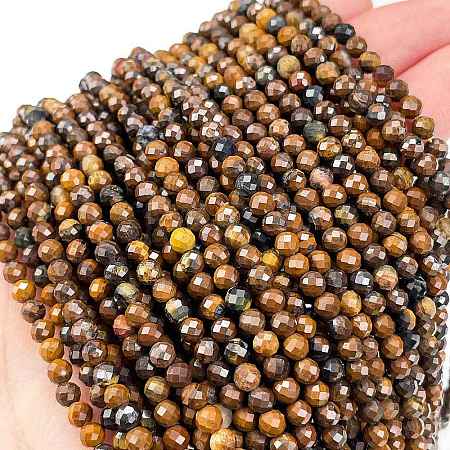 Natural Tiger Eye Beads Strands G-M399-03C-01-1