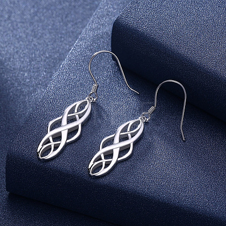 Brass Celtic Knot Dangle Earrings FS-WG354B2-01-1