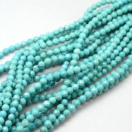 Natural Howlite Round Beads Strands TURQ-L017-6mm-01B-1