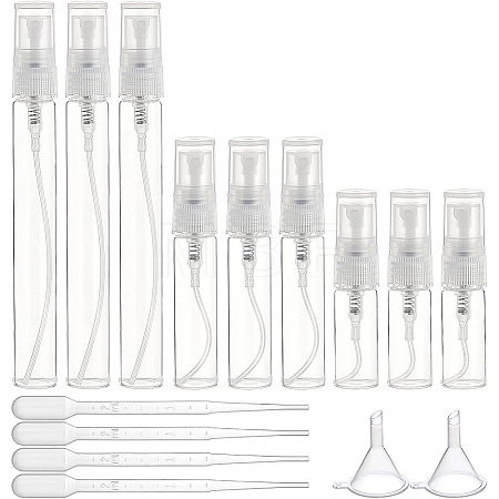 30Pcs 3ml 5ml 10ml Glass Spray Bottle with PP Plastic Lid MRMJ-BC0002-75-1