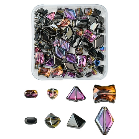 Electroplate Transparent Glass Beads EGLA-YW0003-22A-1